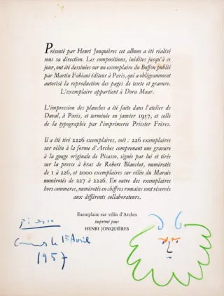 Pablo Picasso. 40 rajz a Buffon margójára. 1957