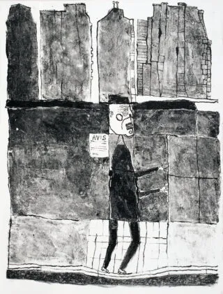 Jean Dubuffet – [Eugene] Guillevic. Le Murs. 1950