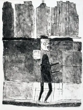 Jean Dubuffet – [Eugene] Guillevic. Le Murs. 1950