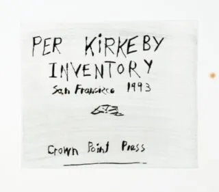 Per Kirkeby. Inventory. 1993