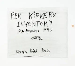 Per Kirkeby. Inventory. 1993