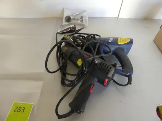 Skupina puhala vrućeg zraka, između ostalog Würth HLG 2300-LCD (Rapid pištolj za vrući zrak 1800 W, mlaznice)