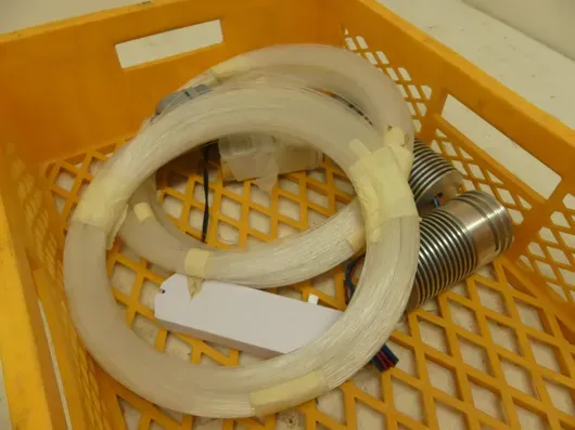 Konvolut belysning bl.a. lyslederfibre (LED-lyskilder med kølelegeme, strømforsyning)