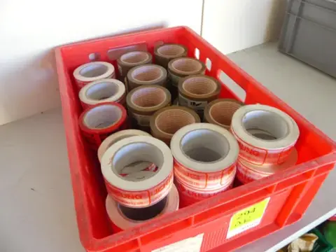 Post pakketape-ruller, delvist trykte