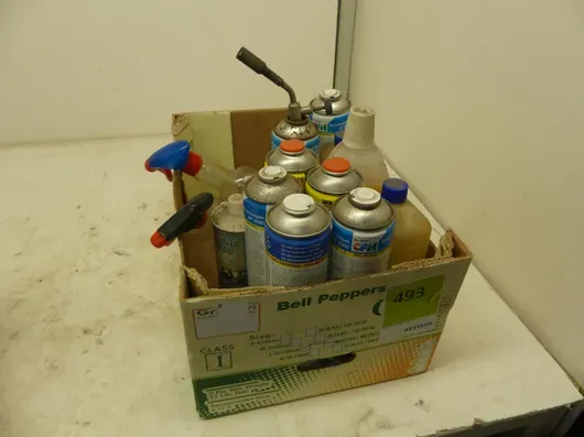 Konvolut spraydåser og sprayflasker (diverse)