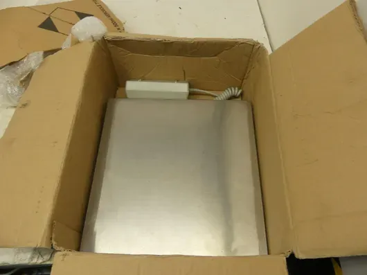 Pakkevægt med vejeplade i rustfrit stål og displayenhed