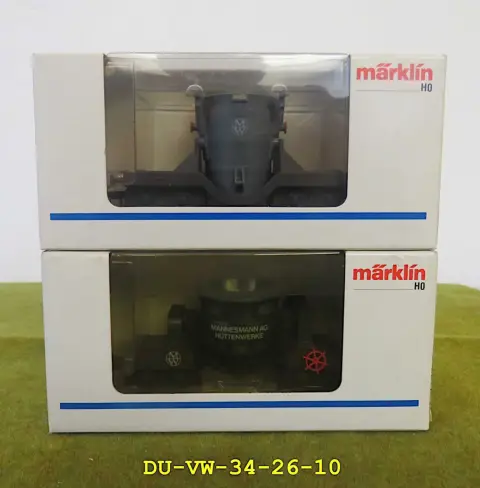 2 Märklin råjerns- og slaggevogne 4478 og 4479 i størrelse H0