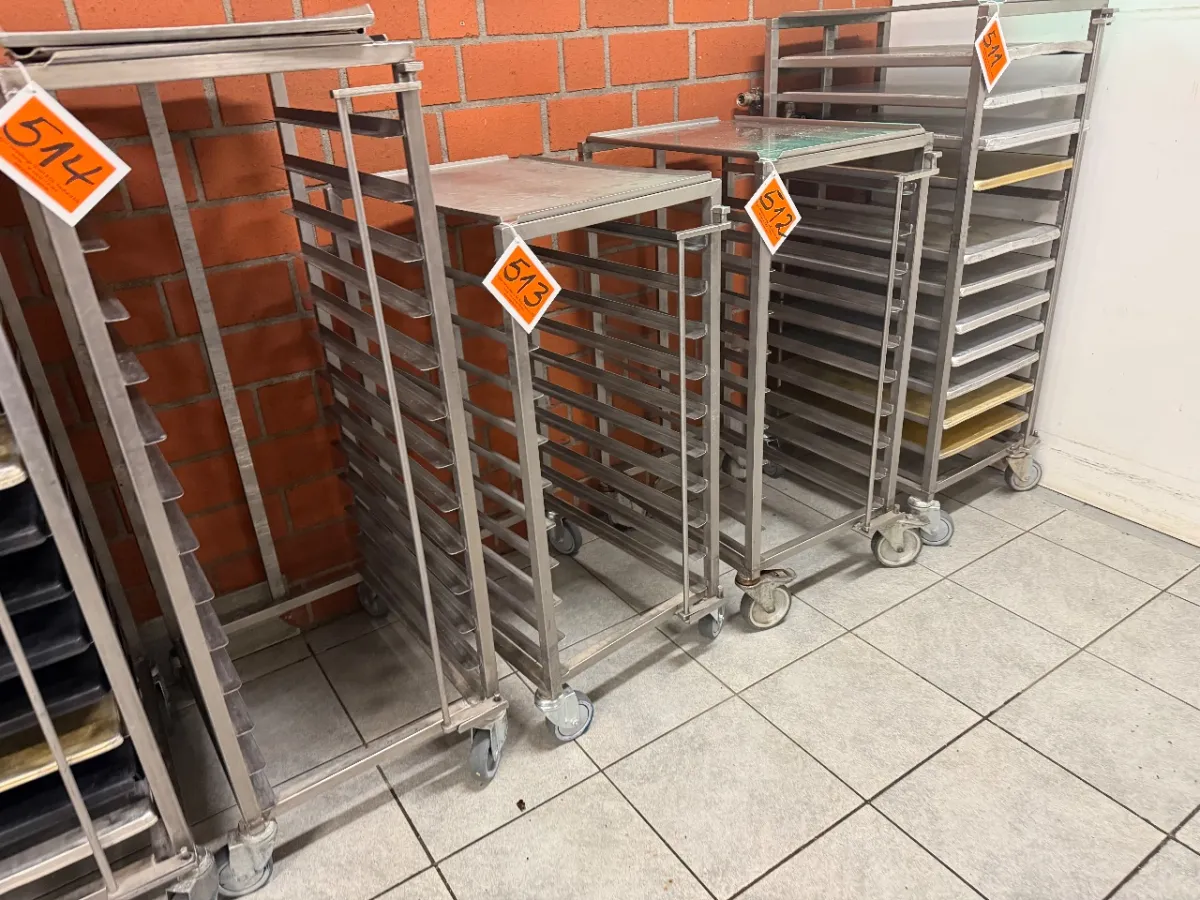 Stainless steel transport trolley