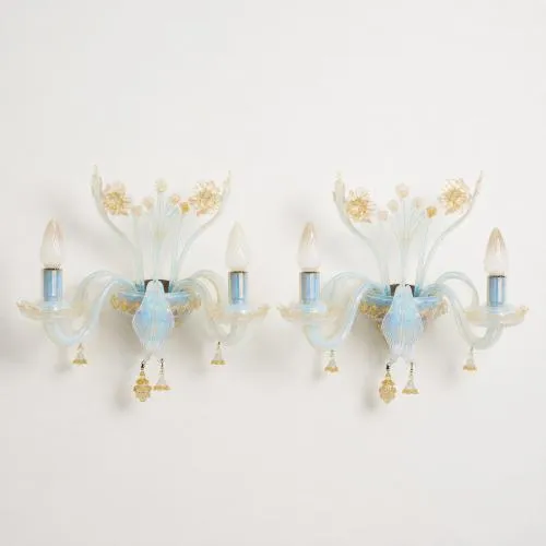 Ceiling light and two wall sconces, 1950s (design)