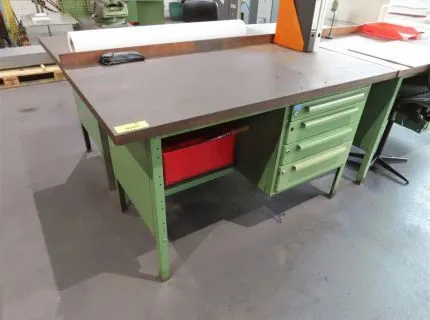 1 workbench, approx. 150 x 75 cm, with base cabinet, 4 drawers