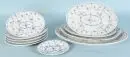Plats, 10 pièces "Rauenstein" – porcelaine, peinte à la main, décor "Strohblume", forme "Gebrochener Stab", ovale, L= 17,5-45 cm, vers 1900, partiellement avec…