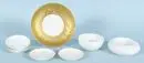 Pièces en porcelaine, 8 pièces "Rosenthal" – Porcelaine biscuit, partiellement émaillée, décor en relief "Zauberflöte", design Björn Wiinblad, 5 coupelles, 1 bol…
