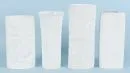 Vases, 4 pièces "Rosenthal" – biscuit de porcelaine, intérieur émaillé, divers décors en relief, H= 26-32 cm