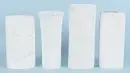 Vases, 4 pièces "Rosenthal" – biscuit de porcelaine, intérieur émaillé, divers décors en relief, H= 26-32 cm
