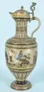 Pichet "Villeroy & Boch, Mettlach" – grès, décor polychrome de figures "Bauerntanz", riches ornements, intérieur émaillé blanc, H= 52 cm, n° 1139, vers 1890