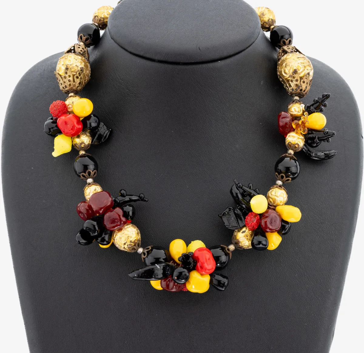 Tutti Frutti necklace Italy 1950s-60s, handmade from mouth-blown glass
