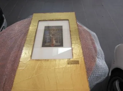 1 Bild von Filupeit Komposition, von Ernst Steiner, Grafik ist mit einem Original-Museumskarton vor schädigenden Einflüssen geschützt, ca. 35,00 x 70,00 cm