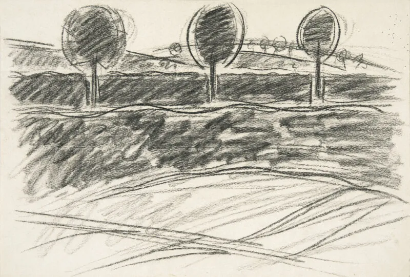Glöckner, Hermann – o.T. (Hügellandschaft mit Bäumen)