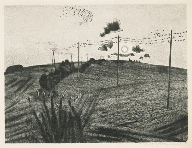 Mattheuer, Wolfgang – Zugvögel II. Lithograph on Vélin