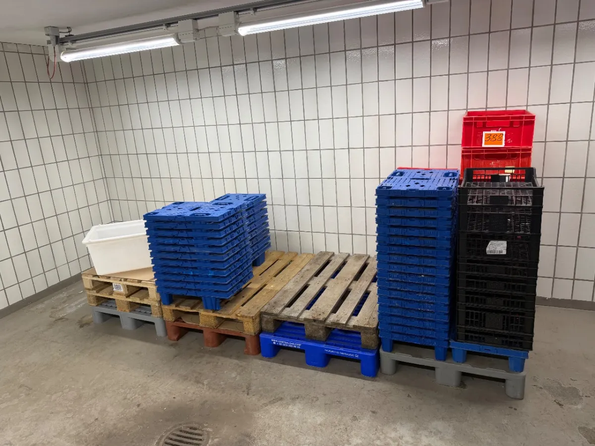 Posten div. Kunststoff-Paletten + Kästen etc.