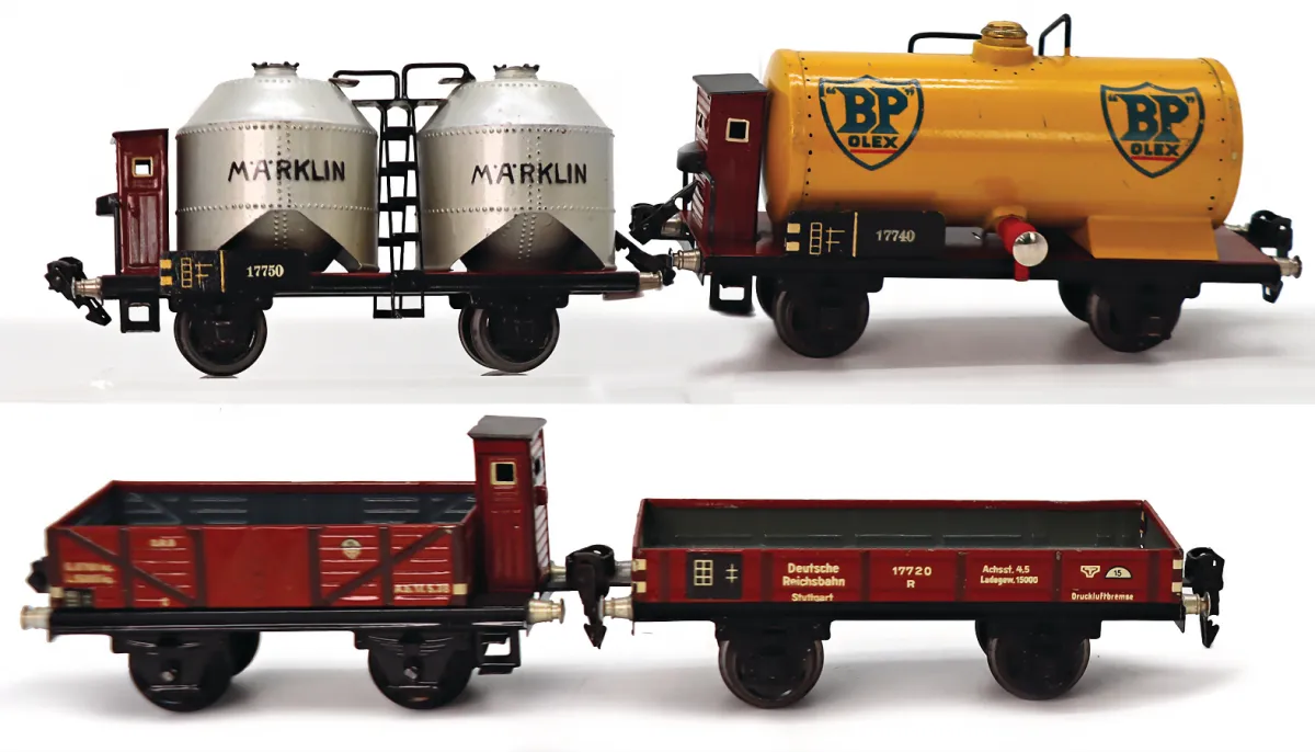 MÄRKLIN – 4 pièces, wagons de marchandises à 2 essieux