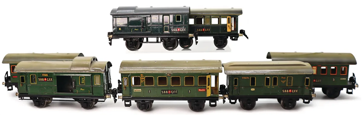 MÄRKLIN – Écartement 0, voitures voyageurs SBB à 2 essieux