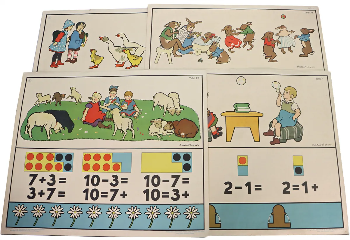 W.HENCK – Tableaux muraux colorés pour l'enseignement du calcul