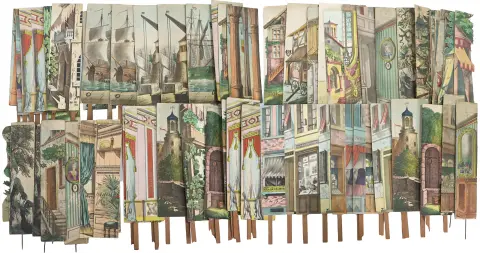 Coulisses latérales de théâtre en papier