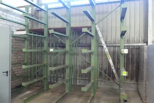 Cantilever stelling/opslagblok met ladder