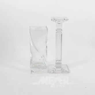 2 objets en verre :