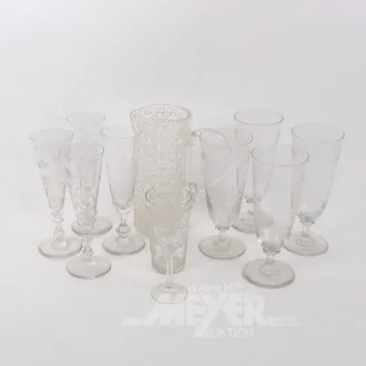 Lot de divers verres