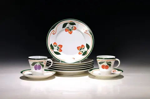 Jugendstil servies, model Secession, Philipp Rosenthal & Co., circa 1903, ontwerp Philipp