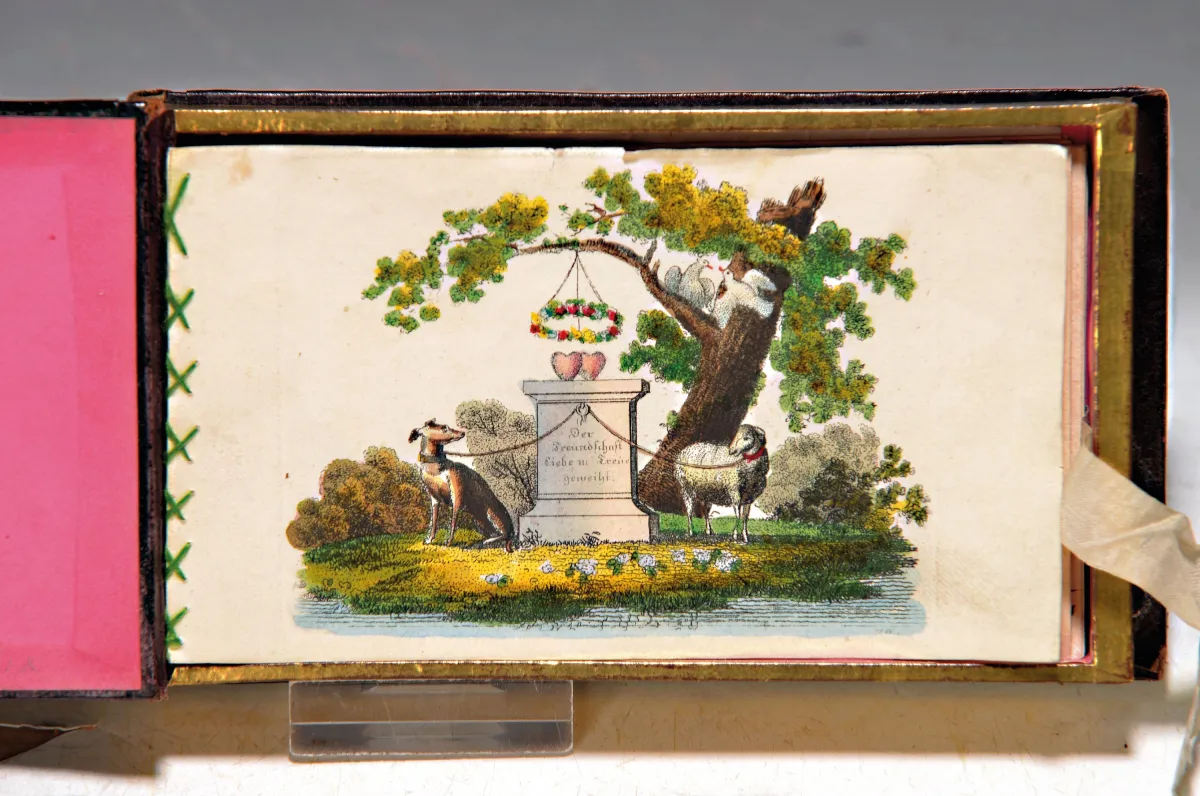 Album de poésie, allemand, 1831-1833, avec 13 pages manuscrites de citations et