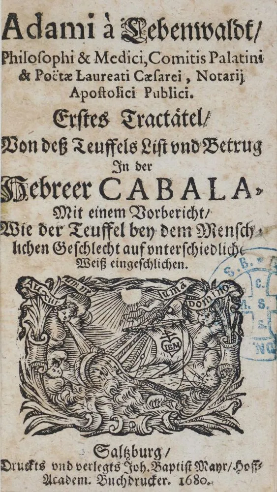 Lebenwaldt,A.v. – First (and: Second) Tractätel, on the devil's cunning and deceit
