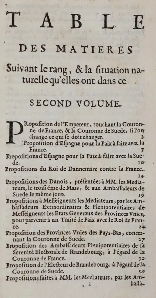 Actes et Memoires – des Negotiations de la Paix de Nimegue