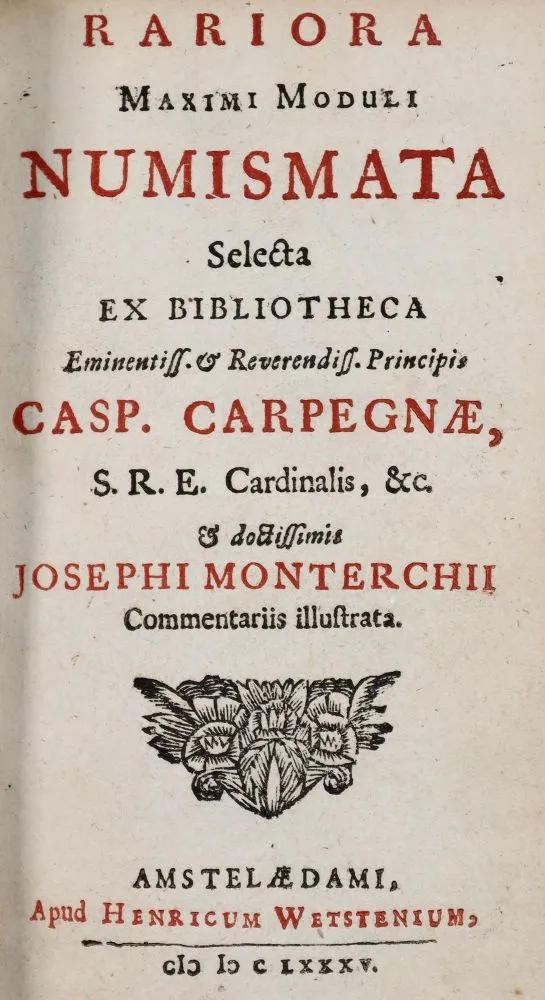 Monterchi,G. – Rariora maximi moduli numismata selecta ex bibliotheca Casp