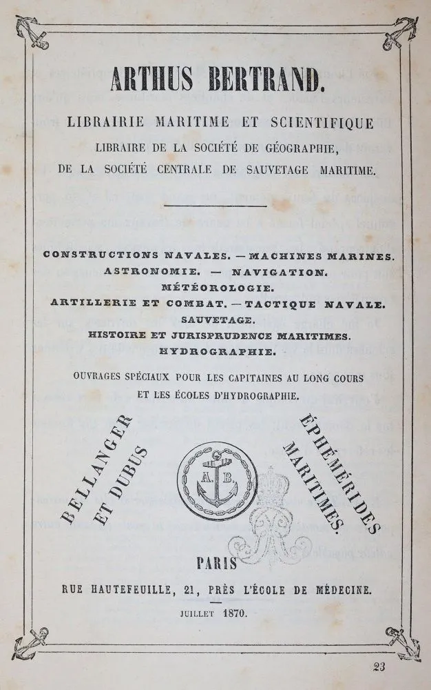 Folin,L.de. – Ad usum navigatorum omnium
