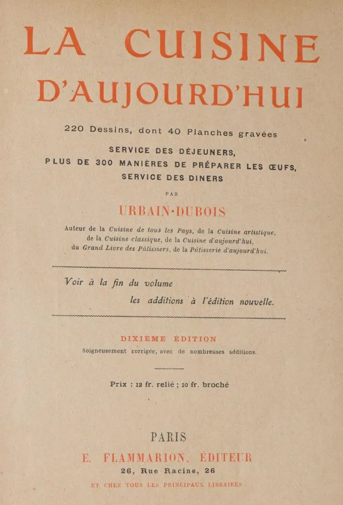 Dubois,U. – La Cuisine d'aujourd'hui