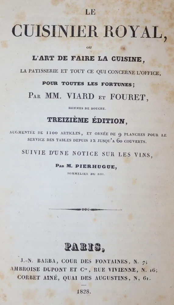 (Massialot,F.). – Le Cuisinier roial et bourgeois,..
