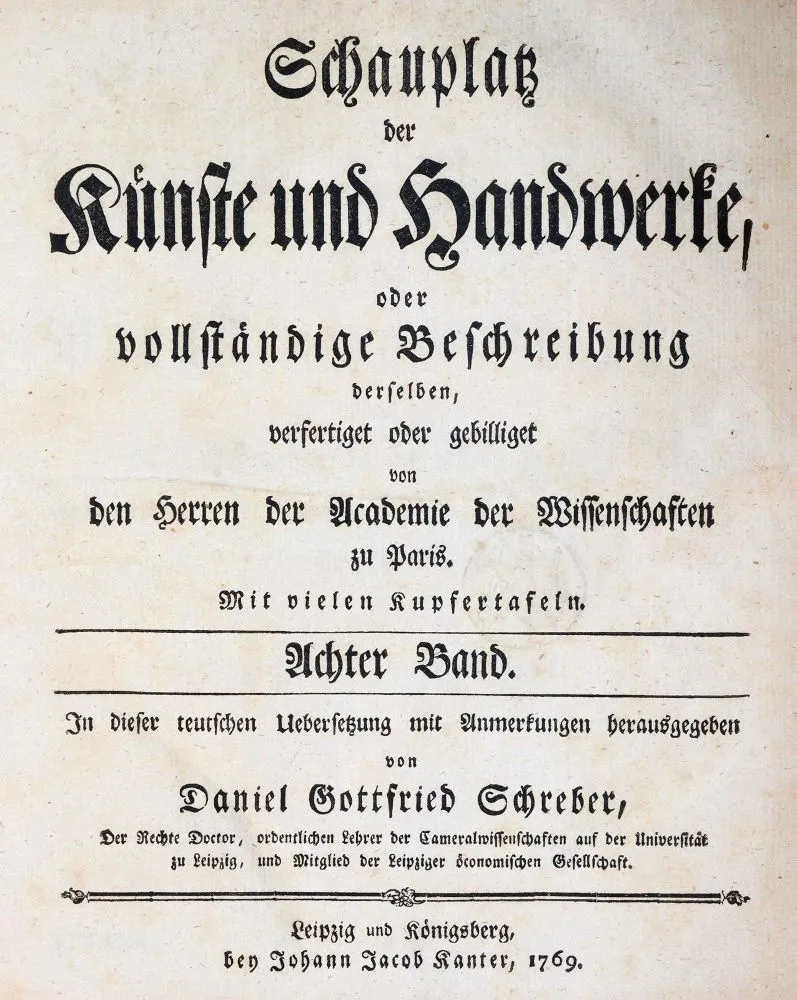 Schauplatz der Künste und Handwerke, – oder vollständige Beschreibung derselben..