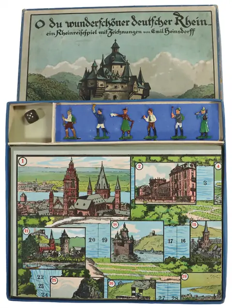 Jeu de société avec figurines en étain