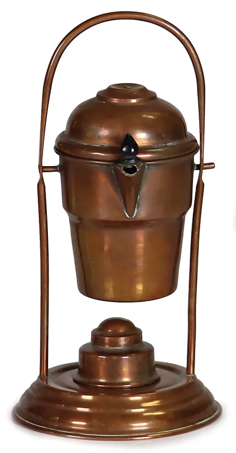 Cocotte à cacao, cuivre/fer-blanc