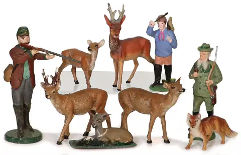 Figures d'animaux sauvages en masse