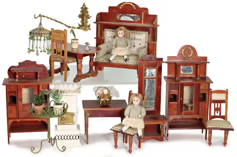 Ensemble de salon de maison de poupée