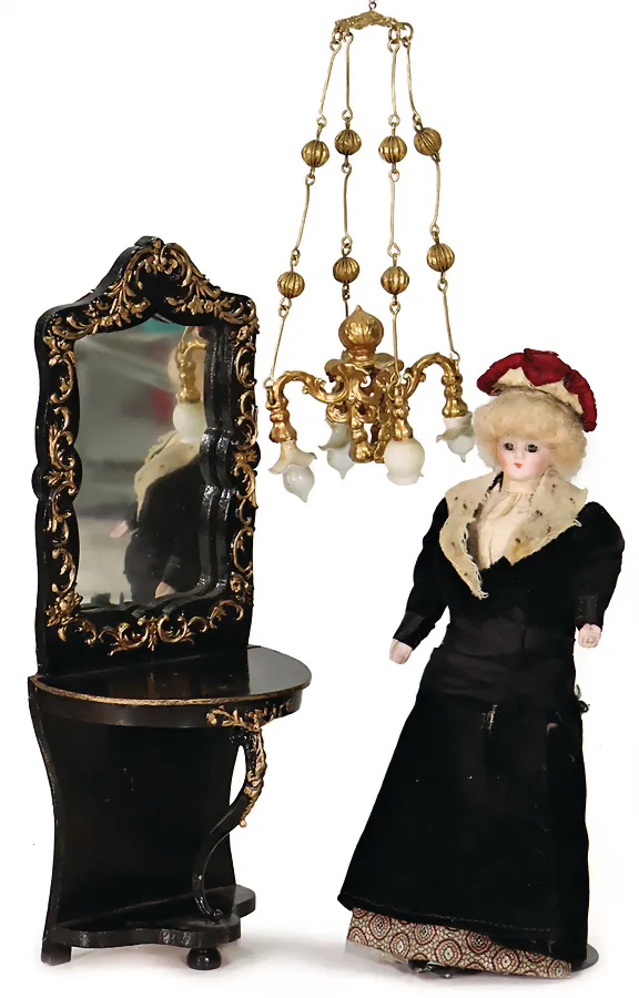 Miroir avec table d'appoint