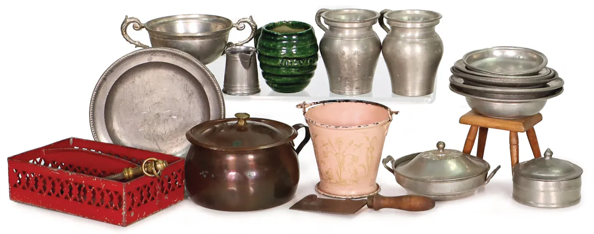 Lot poppenhuis-keuken decoratiestukken
