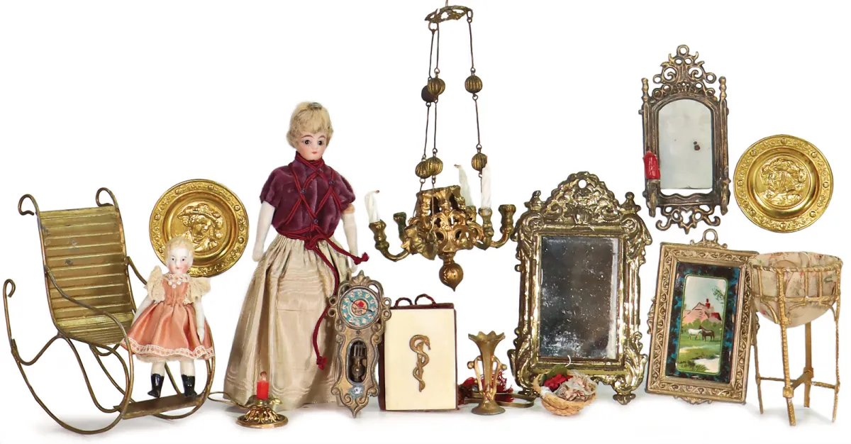 ERHARD & SÖHNE – Lot poppenhuisaccessoires