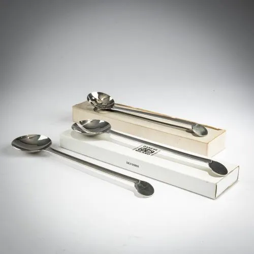 Enzo Mari – Salad servers 'Kurili' - '3105A' and olive spoon '3104', 1973 (design)