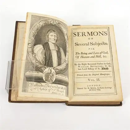 BEVERIDGE, William. "Sermons on Several Subjects"
