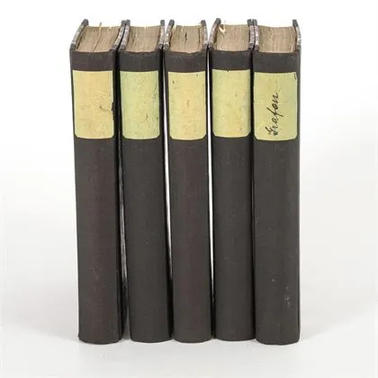 5 volumes de livres d'armoiries